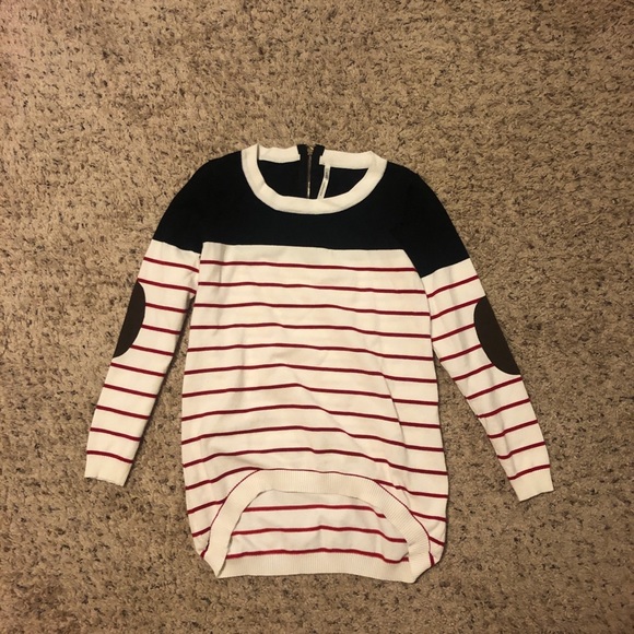 Scoop neck striped sweater. - Picture 1 of 2